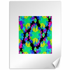 Multicolored Floral Print Geometric Modern Pattern Canvas 36  X 48  (unframed) by dflcprints