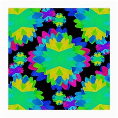 Multicolored Floral Print Geometric Modern Pattern Glasses Cloth (medium, Two Sided) by dflcprints