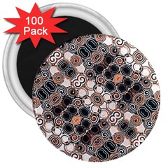 Modern Arabesque Pattern Print 3  Button Magnet (100 Pack) by dflcprints