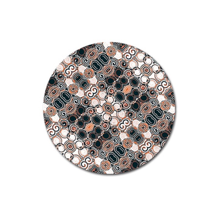 Modern Arabesque Pattern Print Magnet 3  (Round)