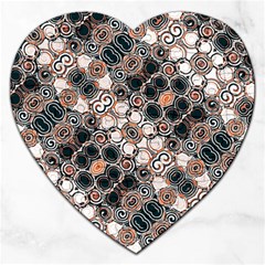 Modern Arabesque Pattern Print Jigsaw Puzzle (heart) by dflcprints