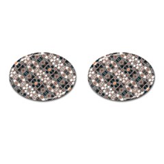 Modern Arabesque Pattern Print Cufflinks (oval) by dflcprints