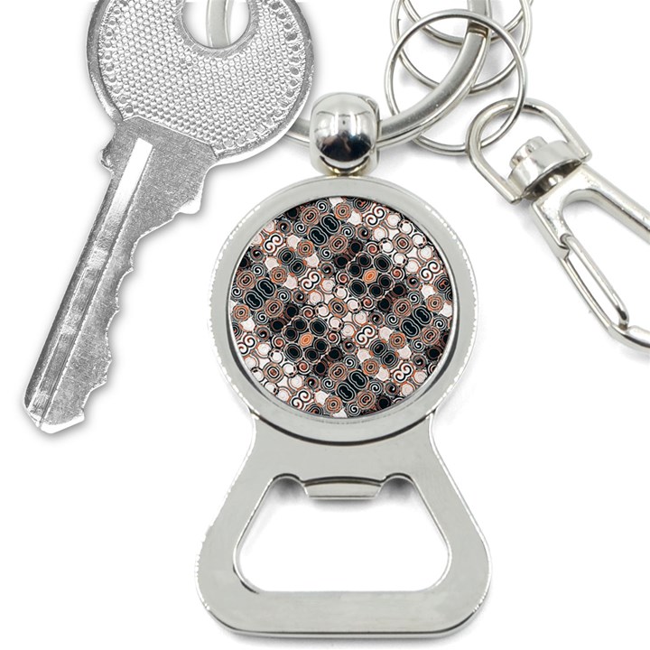 Modern Arabesque Pattern Print Bottle Opener Key Chain