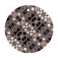 Modern Arabesque Pattern Print Round Ornament (two Sides) by dflcprints