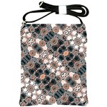 Modern Arabesque Pattern Print Shoulder Sling Bag Front