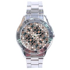 Modern Arabesque Pattern Print Stainless Steel Watch by dflcprints