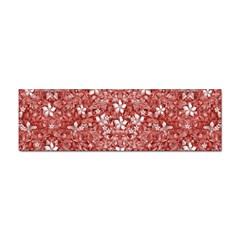 Flowers Pattern Collage In Coral An White Colors Bumper Sticker by dflcprints