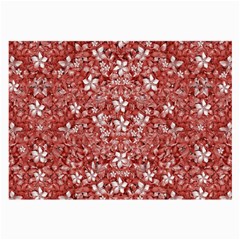 Flowers Pattern Collage In Coral An White Colors Glasses Cloth (large) by dflcprints