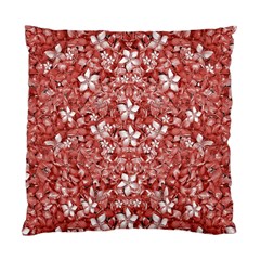 Flowers Pattern Collage In Coral An White Colors Cushion Case (single Sided)  by dflcprints