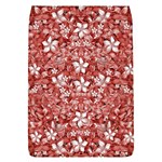 Flowers Pattern Collage in Coral an White Colors Removable Flap Cover (Large) Front