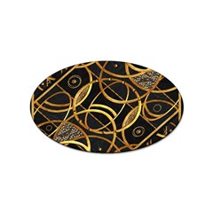 Futuristic Ornament Decorative Print Sticker (oval) by dflcprints