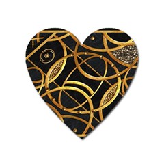 Futuristic Ornament Decorative Print Magnet (heart)