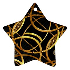 Futuristic Ornament Decorative Print Star Ornament (two Sides)