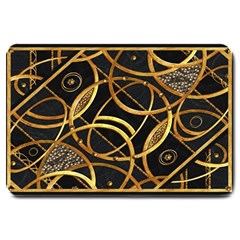 Futuristic Ornament Decorative Print Large Door Mat by dflcprints