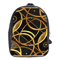 Futuristic Ornament Decorative Print School Bag (large)