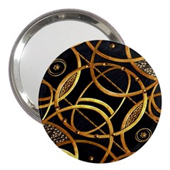 Futuristic Ornament Decorative Print 3  Handbag Mirror by dflcprints