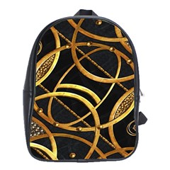 Futuristic Ornament Decorative Print School Bag (xl) by dflcprints