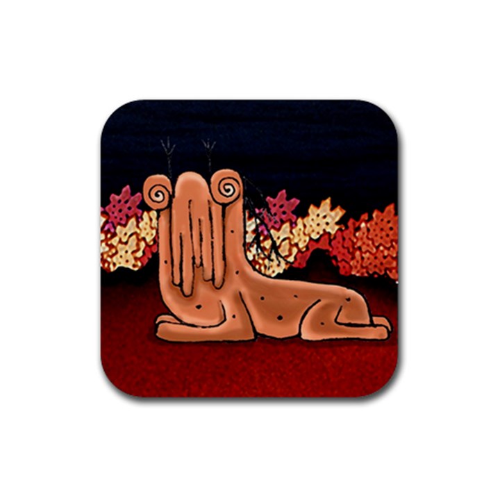 Cute Creature Fantasy Illustration Drink Coaster (Square)