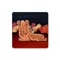 Cute Creature Fantasy Illustration Magnet (square) by dflcprints