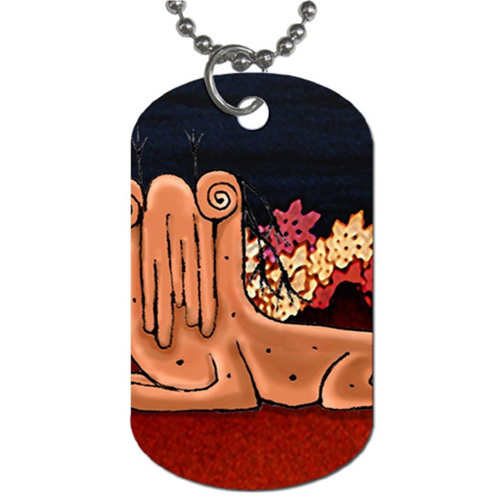 Cute Creature Fantasy Illustration Dog Tag (Two-sided) 