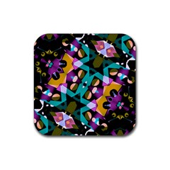 Digital Futuristic Geometric Pattern Drink Coaster (square)