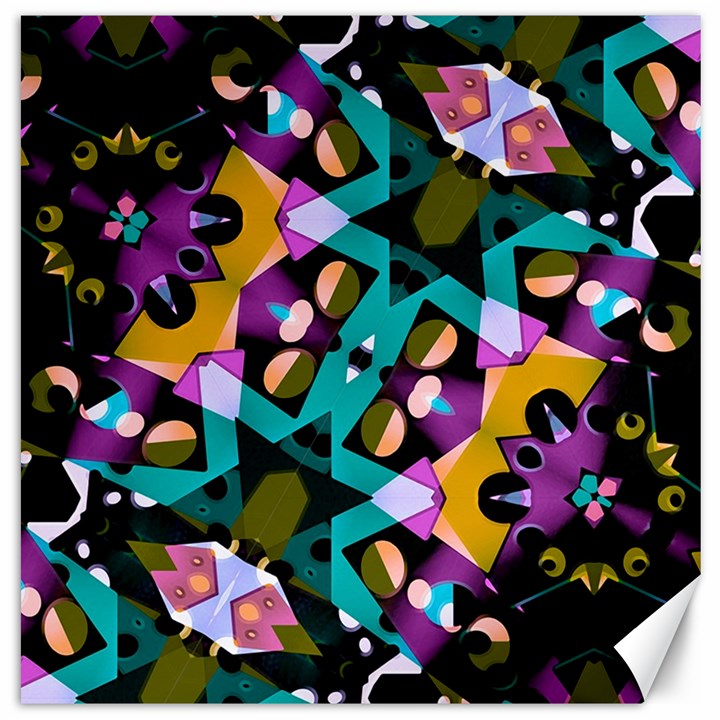 Digital Futuristic Geometric Pattern Canvas 20  x 20  (Unframed)