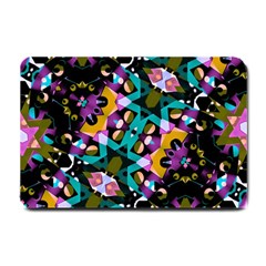 Digital Futuristic Geometric Pattern Small Door Mat by dflcprints