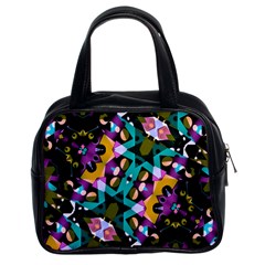 Digital Futuristic Geometric Pattern Classic Handbag (two Sides)