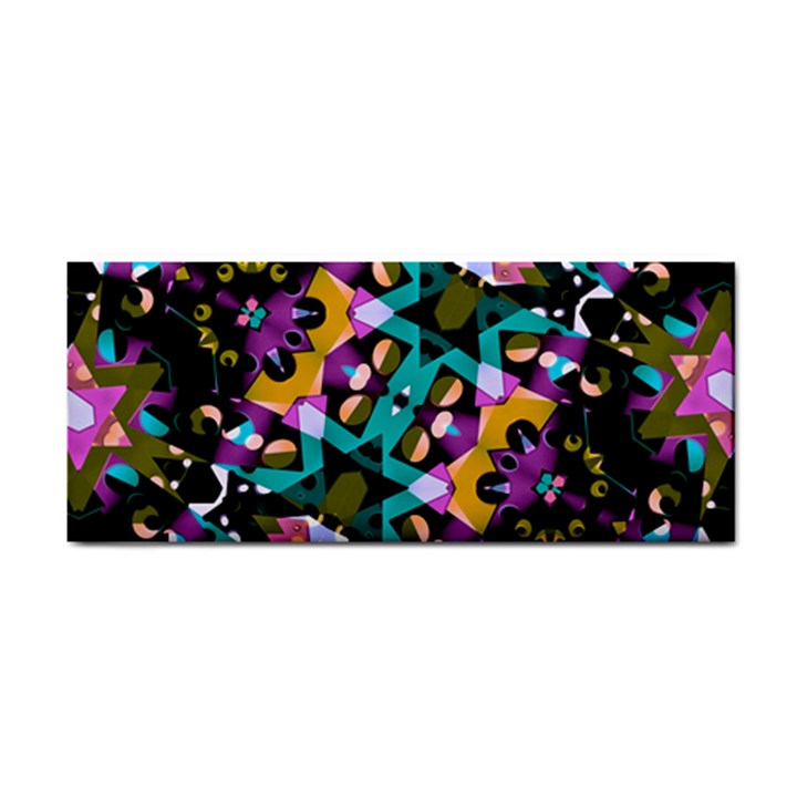 Digital Futuristic Geometric Pattern Hand Towel