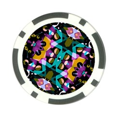 Digital Futuristic Geometric Pattern Poker Chip (10 Pack)