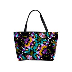 Digital Futuristic Geometric Pattern Large Shoulder Bag by dflcprints