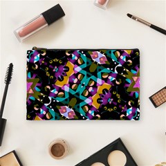 Digital Futuristic Geometric Pattern Cosmetic Bag (medium) by dflcprints