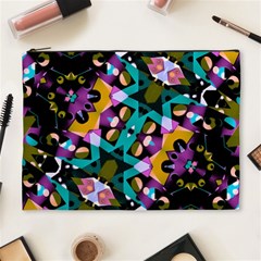 Digital Futuristic Geometric Pattern Cosmetic Bag (xl) by dflcprints