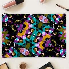 Digital Futuristic Geometric Pattern Cosmetic Bag (xxl)