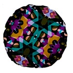 Digital Futuristic Geometric Pattern 18  Premium Round Cushion  Front