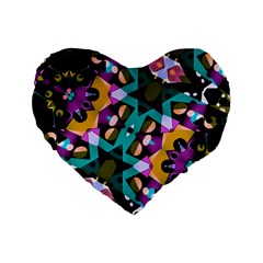 Digital Futuristic Geometric Pattern 16  Premium Heart Shape Cushion  by dflcprints