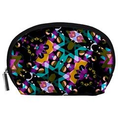 Digital Futuristic Geometric Pattern Accessory Pouch (large) by dflcprints