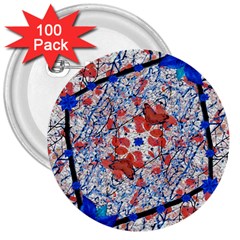 Floral Pattern Digital Collage 3  Button (100 Pack) by dflcprints