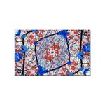 Floral Pattern Digital Collage Sticker (Rectangle) Front