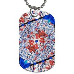 Floral Pattern Digital Collage Dog Tag (one Sided) by dflcprints