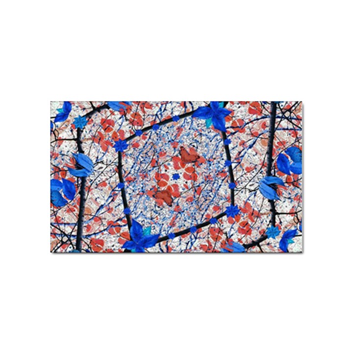 Floral Pattern Digital Collage Sticker 10 Pack (Rectangle)