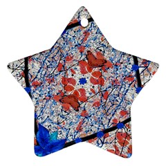 Floral Pattern Digital Collage Star Ornament (two Sides) by dflcprints