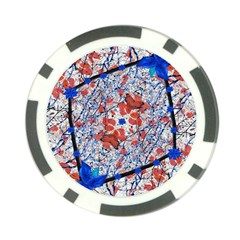 Floral Pattern Digital Collage Poker Chip by dflcprints