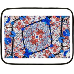 Floral Pattern Digital Collage Mini Fleece Blanket (two Sided)