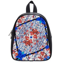 Floral Pattern Digital Collage School Bag (small)