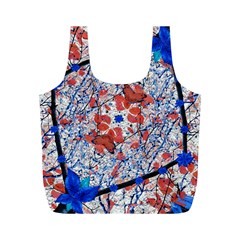 Floral Pattern Digital Collage Reusable Bag (m) by dflcprints