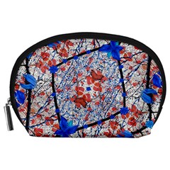 Floral Pattern Digital Collage Accessory Pouch (large) by dflcprints