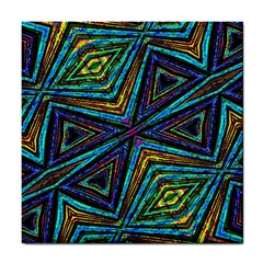 Tribal Style Colorful Geometric Pattern Ceramic Tile by dflcprints