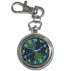 Tribal Style Colorful Geometric Pattern Key Chain Watch