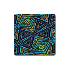 Tribal Style Colorful Geometric Pattern Magnet (square) by dflcprints